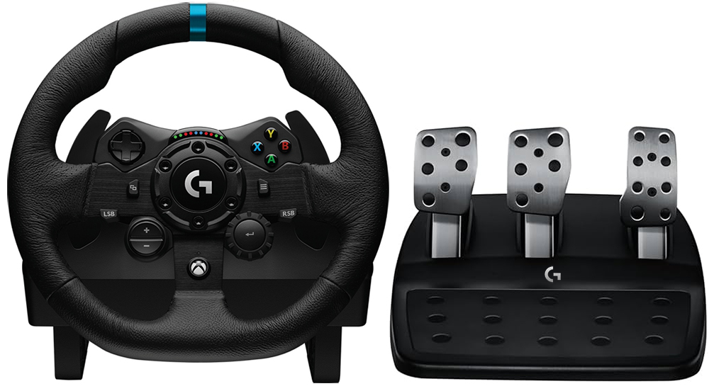 Volante + Pedal Gaming Logitech G923 TRUEFORCE para Xbox/PC - Black